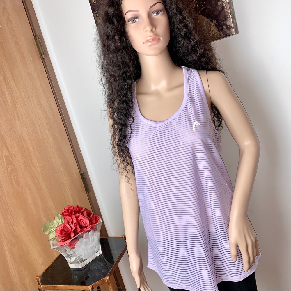 Head purple sleeveless shirt 👚